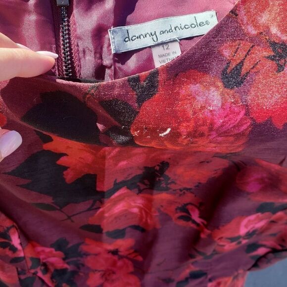 Red Floral Dress    - Picture 3 of 3